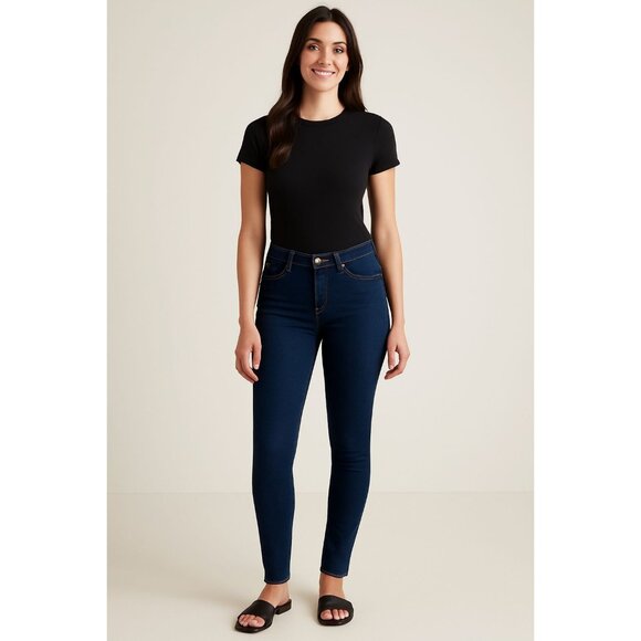 Lauren Ralph Lauren Black Label Dark Wash Skinny Jeans Size 6 – Premium Stretch - Picture 1 of 9
